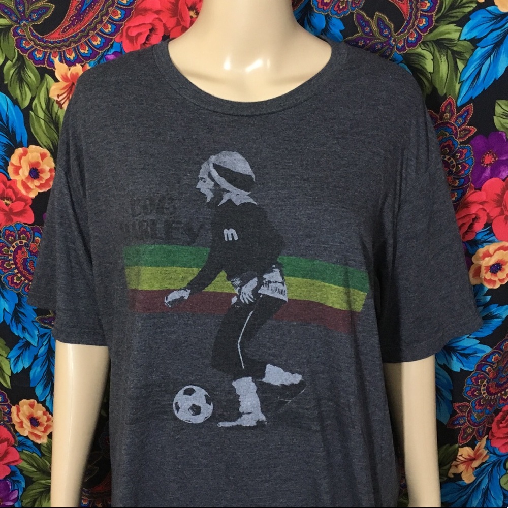 MEN'S BOB MARLEY SHIRT SIZE XL REGGAE MUSIC TOP